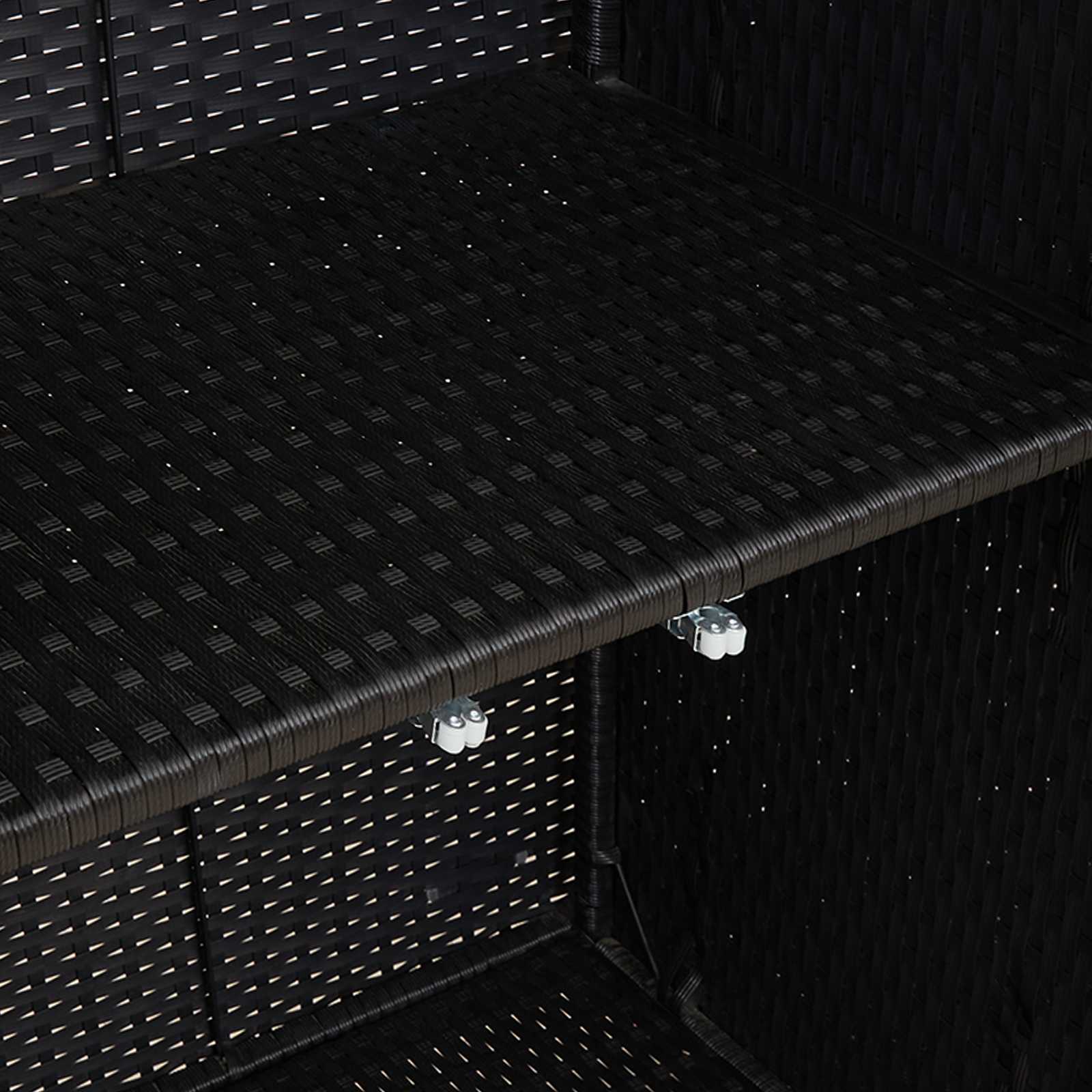 Aufbewahrungsschrank mit Regal Schwarz 100 x 36 x 102 cm Rattan