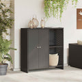 Aufbewahrungsschrank mit Regal Schwarz 100 x 36 x 102 cm Rattan