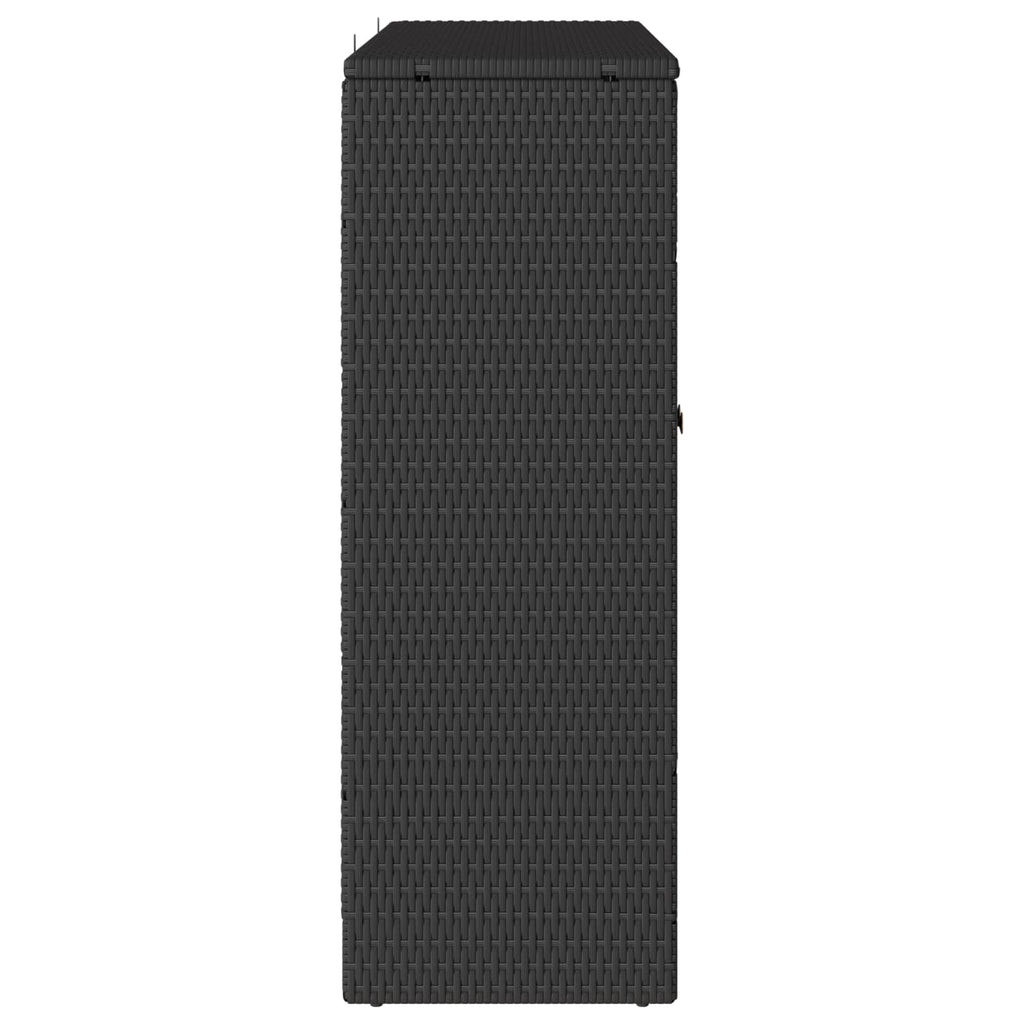 Aufbewahrungsschrank mit Regal Schwarz 100 x 36 x 102 cm Rattan