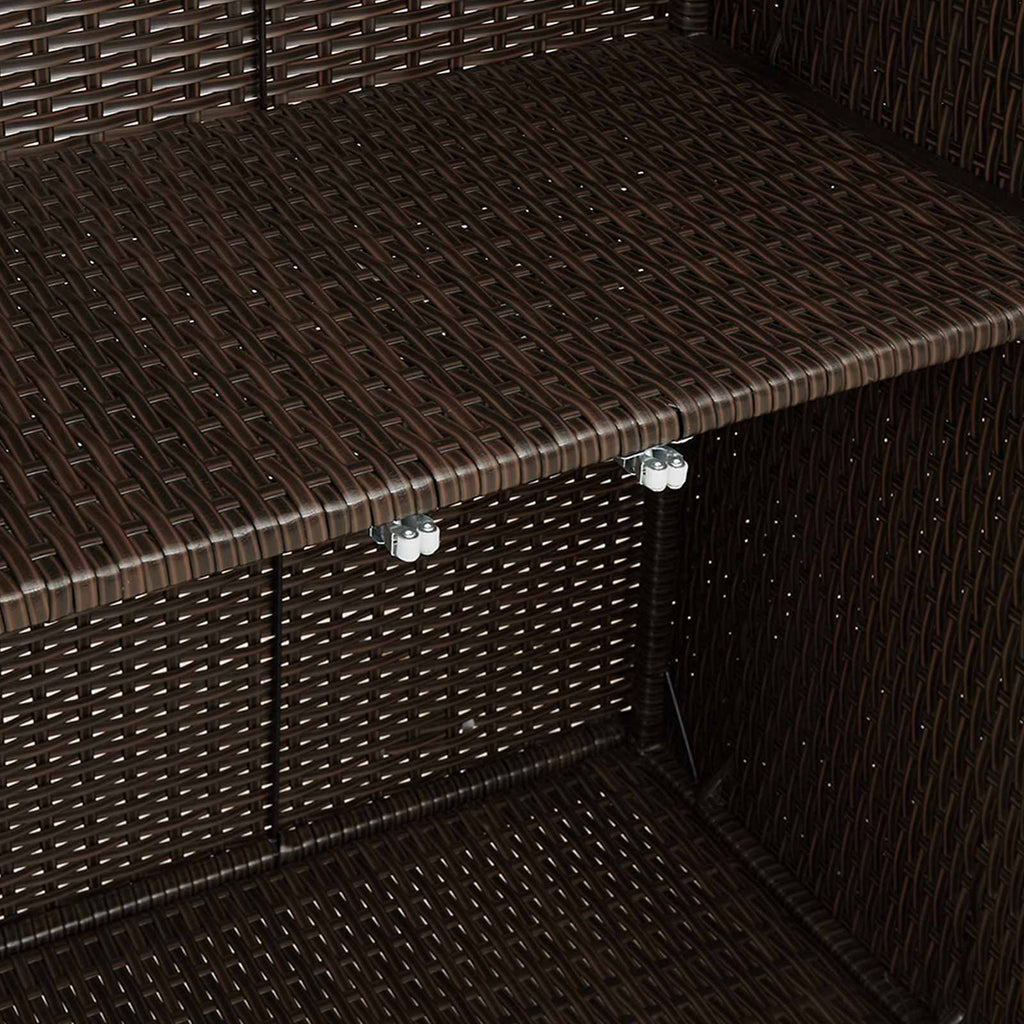 Aufbewahrungsschrank mit Regal Braun 100 x 36 x 102 cm Rattan