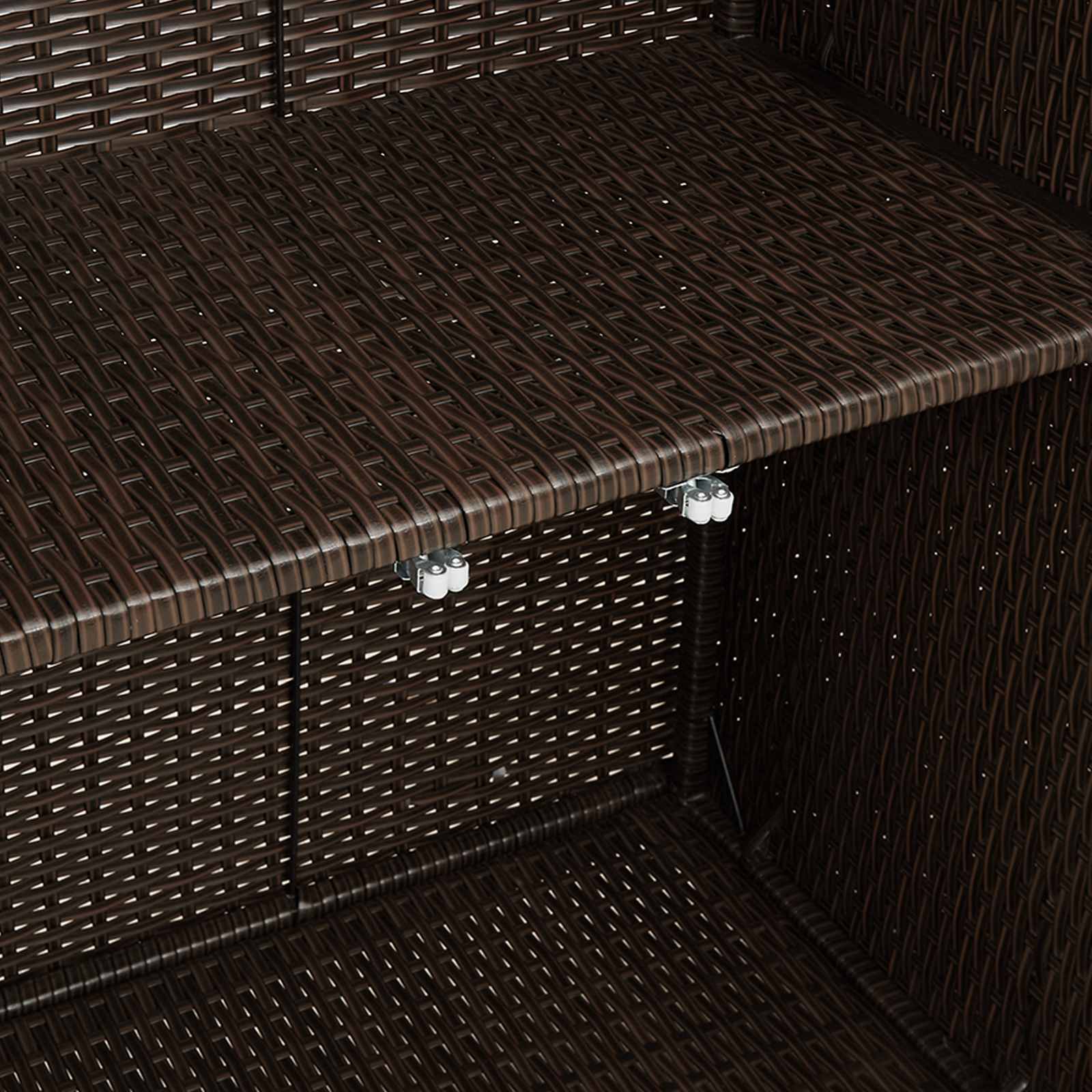 Aufbewahrungsschrank mit Regal Braun 100 x 36 x 102 cm Rattan