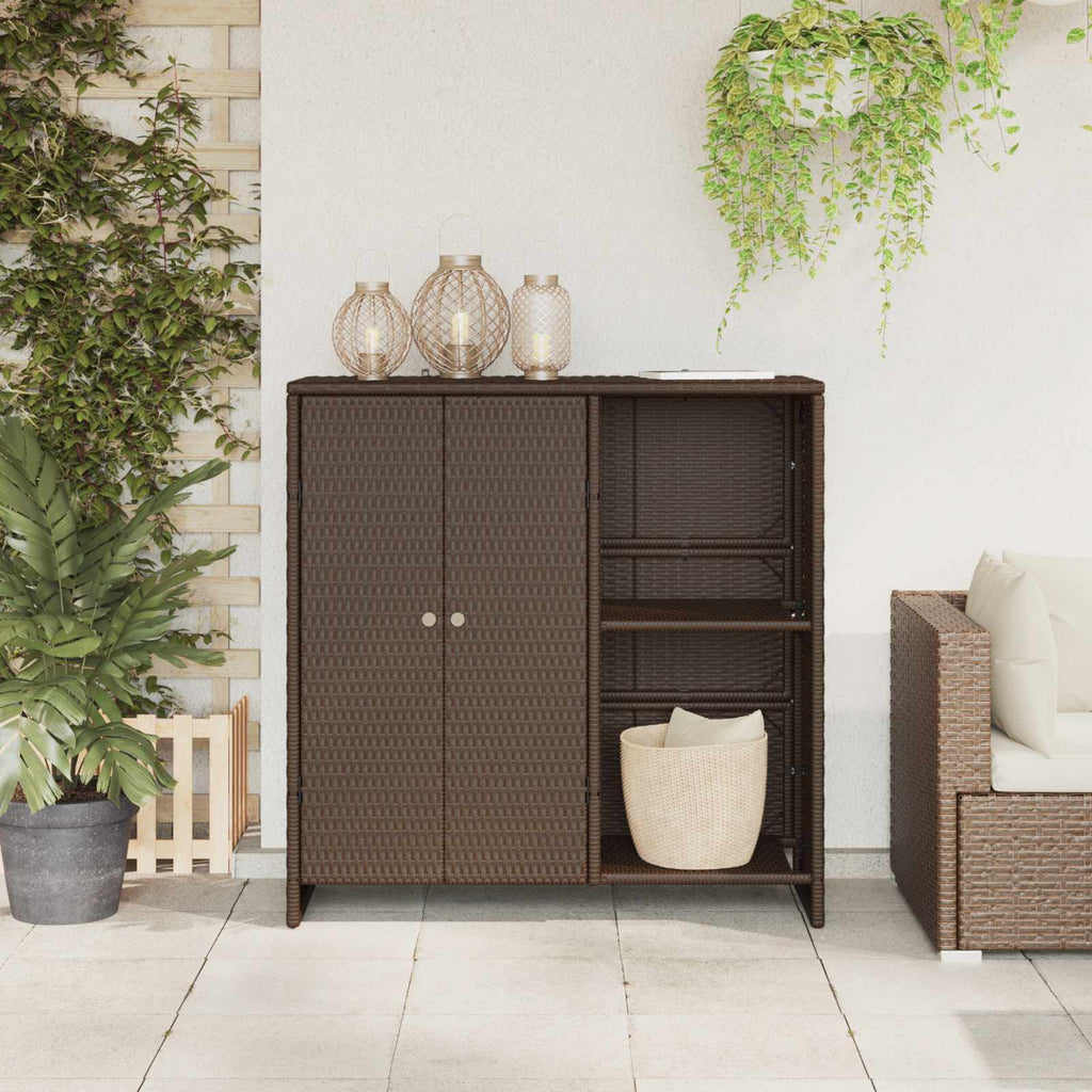 Aufbewahrungsschrank mit Regal Braun 100 x 36 x 102 cm Rattan