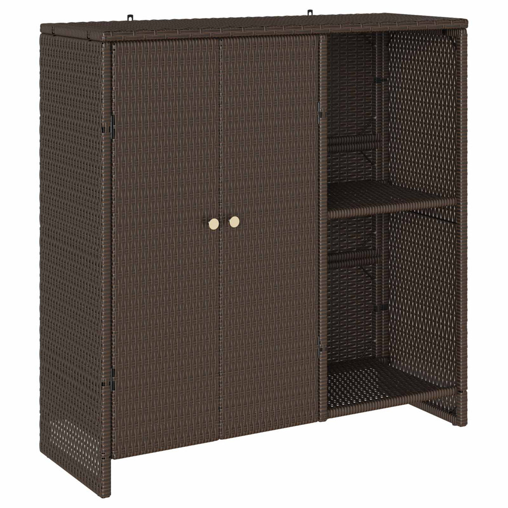 Aufbewahrungsschrank mit Regal Braun 100 x 36 x 102 cm Rattan