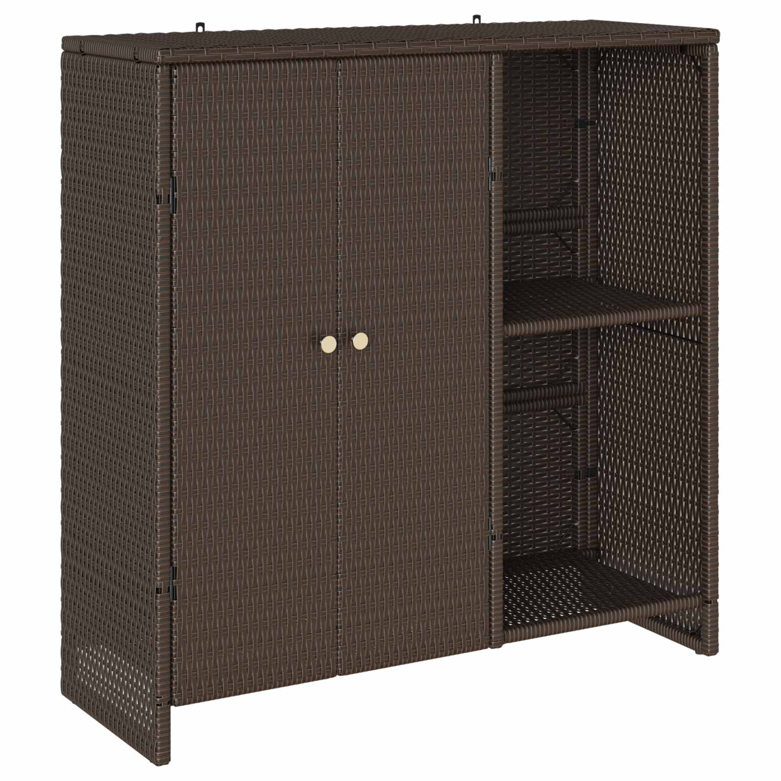Aufbewahrungsschrank mit Regal Braun 100 x 36 x 102 cm Rattan