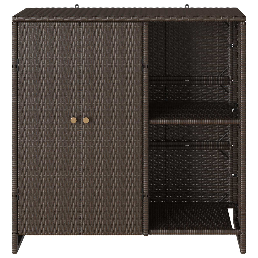Aufbewahrungsschrank mit Regal Braun 100 x 36 x 102 cm Rattan