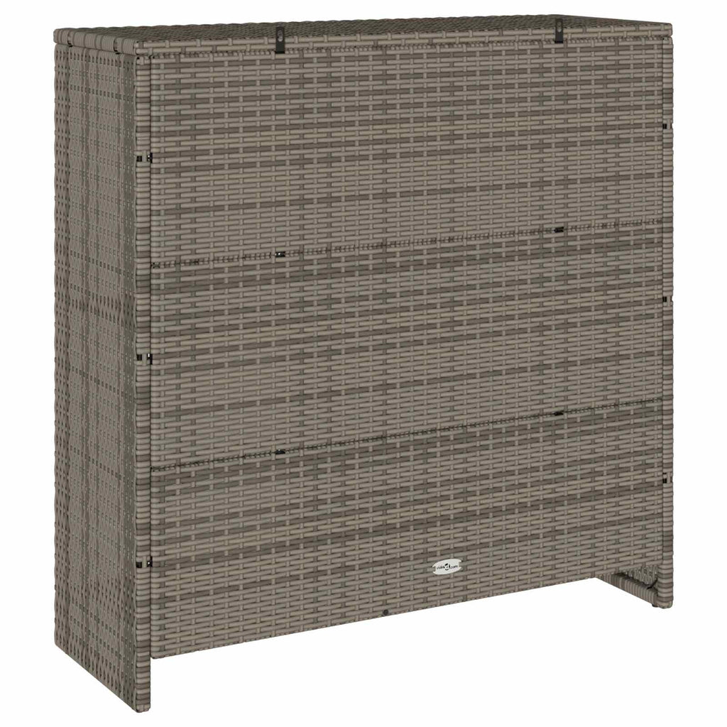 Aufbewahrungsschrank mit Regal Grau 100 x 36 x 102 cm Rattan