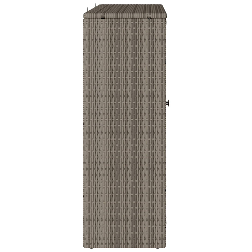 Aufbewahrungsschrank mit Regal Grau 100 x 36 x 102 cm Rattan