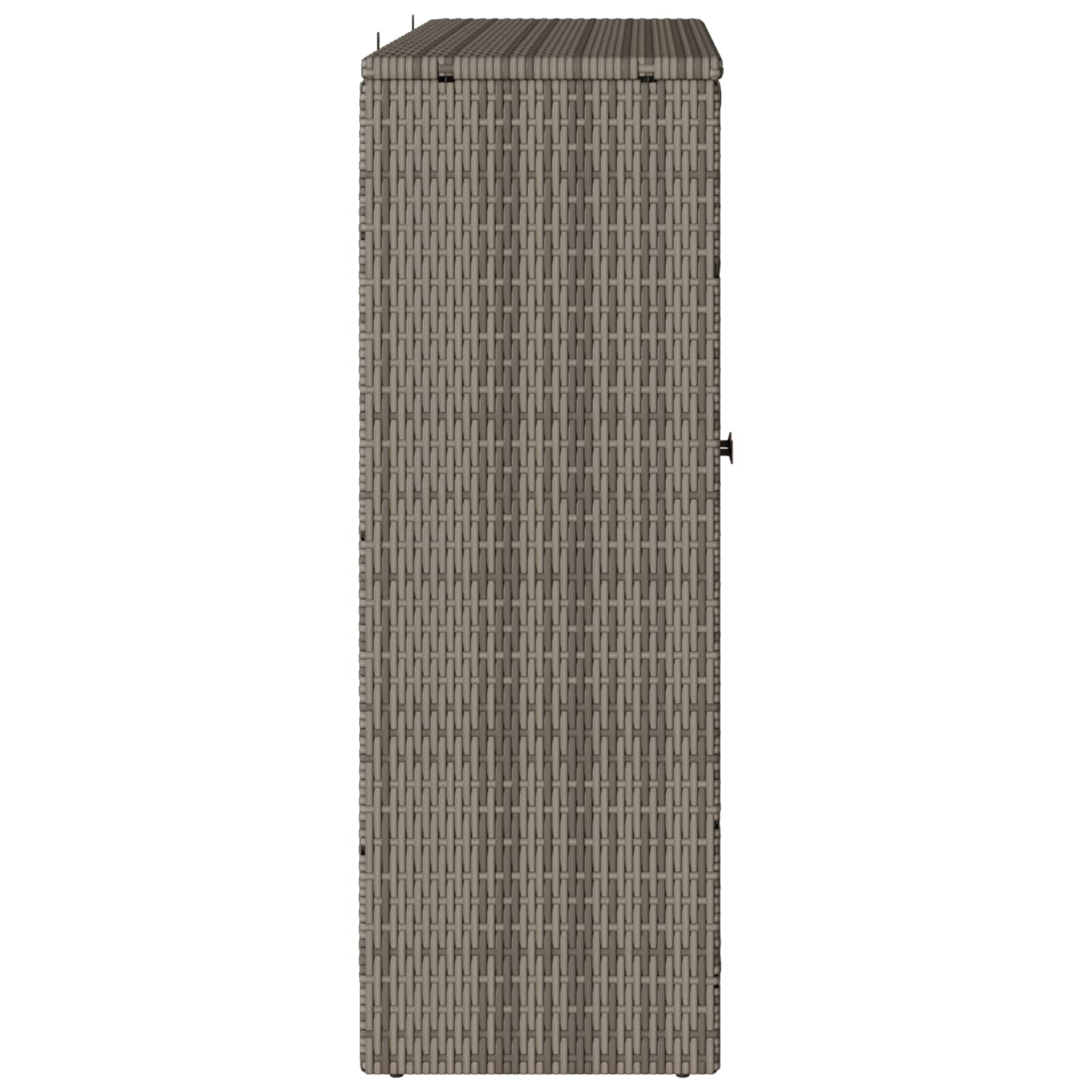 Aufbewahrungsschrank mit Regal Grau 100 x 36 x 102 cm Rattan