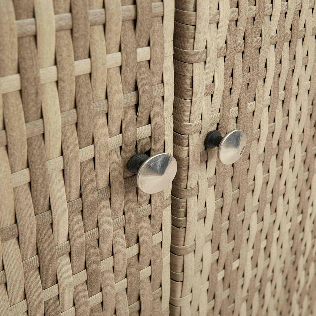 Aufbewahrungsschrank mit Regal Beige 100 x 36 x 102 cm Rattan