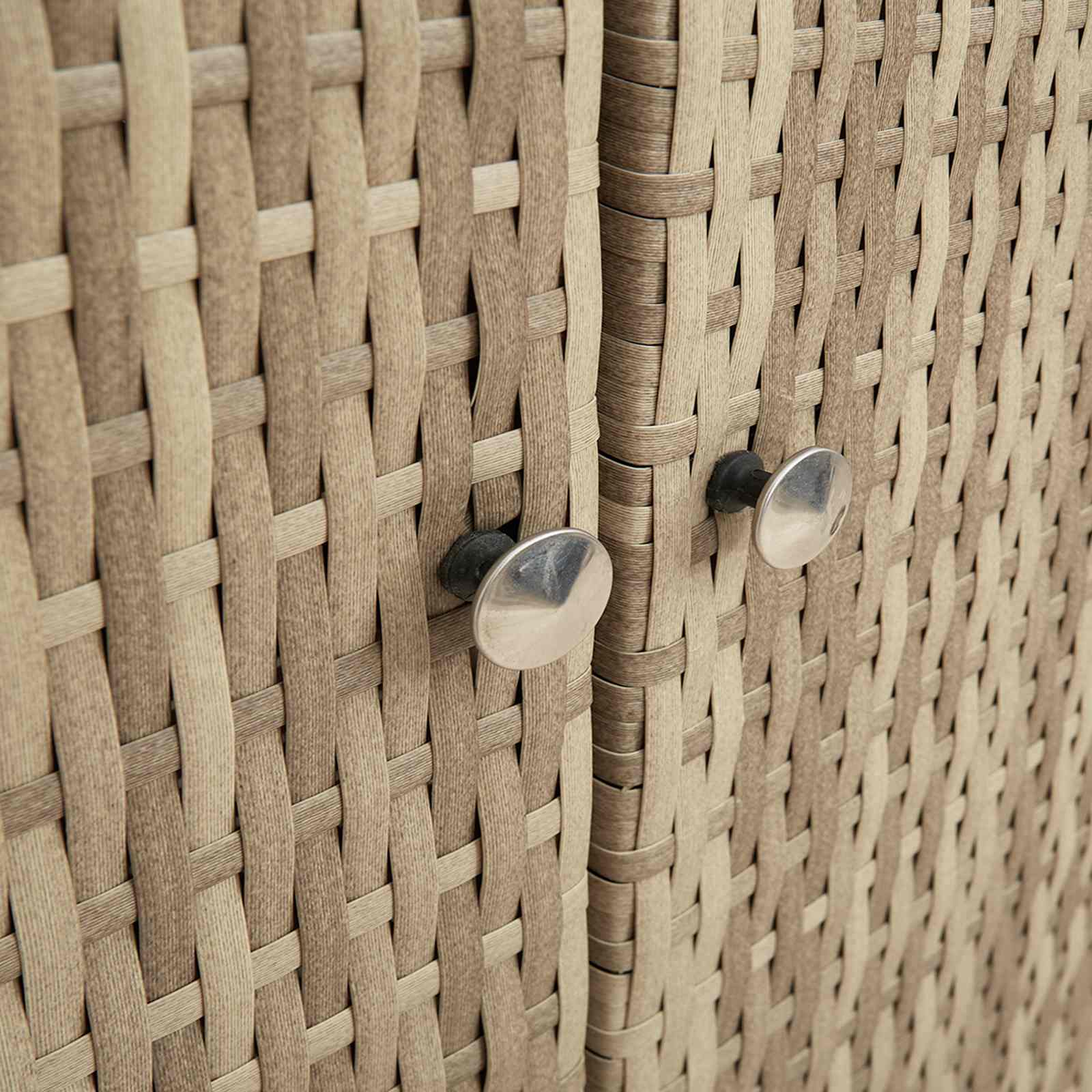 Aufbewahrungsschrank mit Regal Beige 100 x 36 x 102 cm Rattan