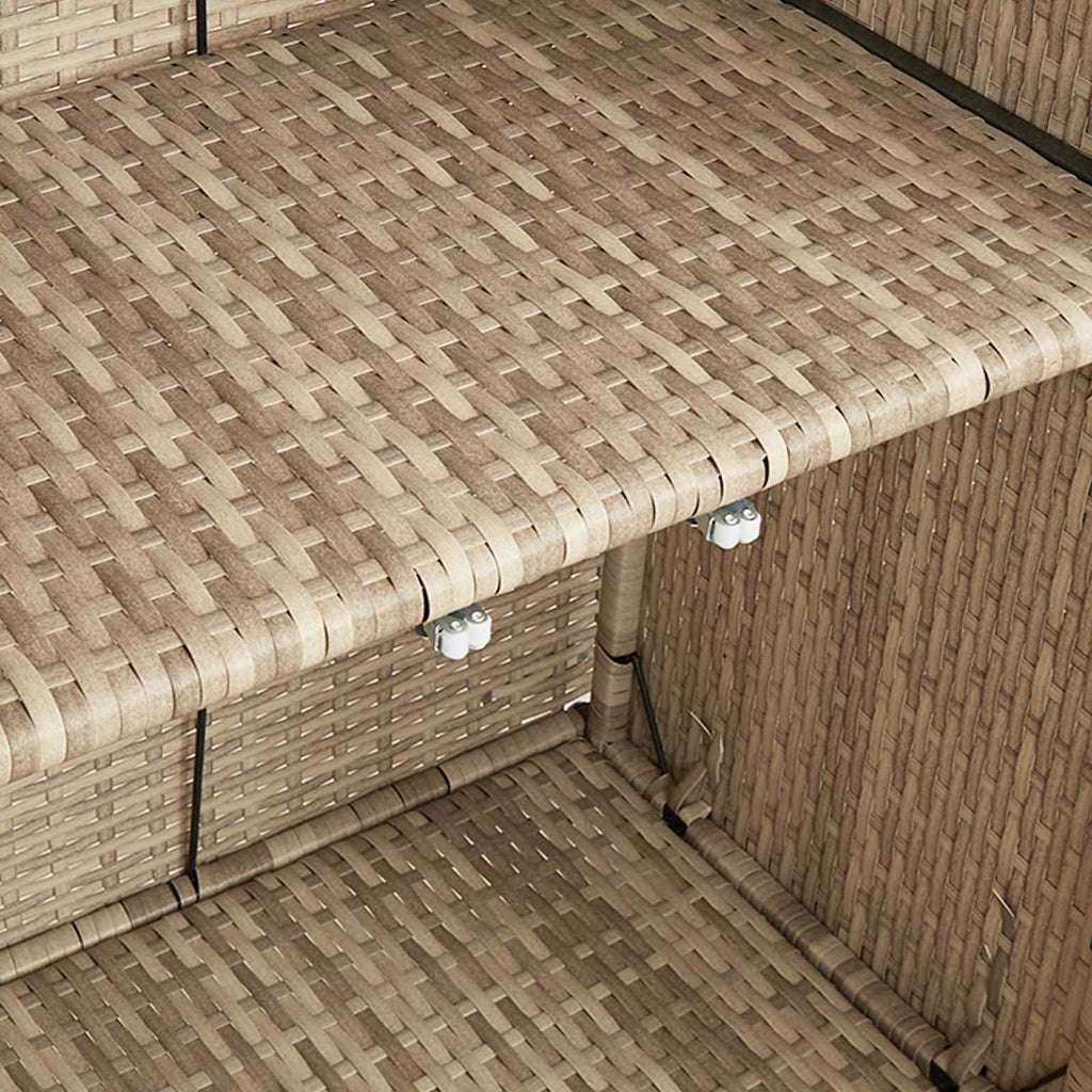 Aufbewahrungsschrank mit Regal Beige 100 x 36 x 102 cm Rattan