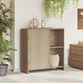 Aufbewahrungsschrank mit Regal Beige 100 x 36 x 102 cm Rattan