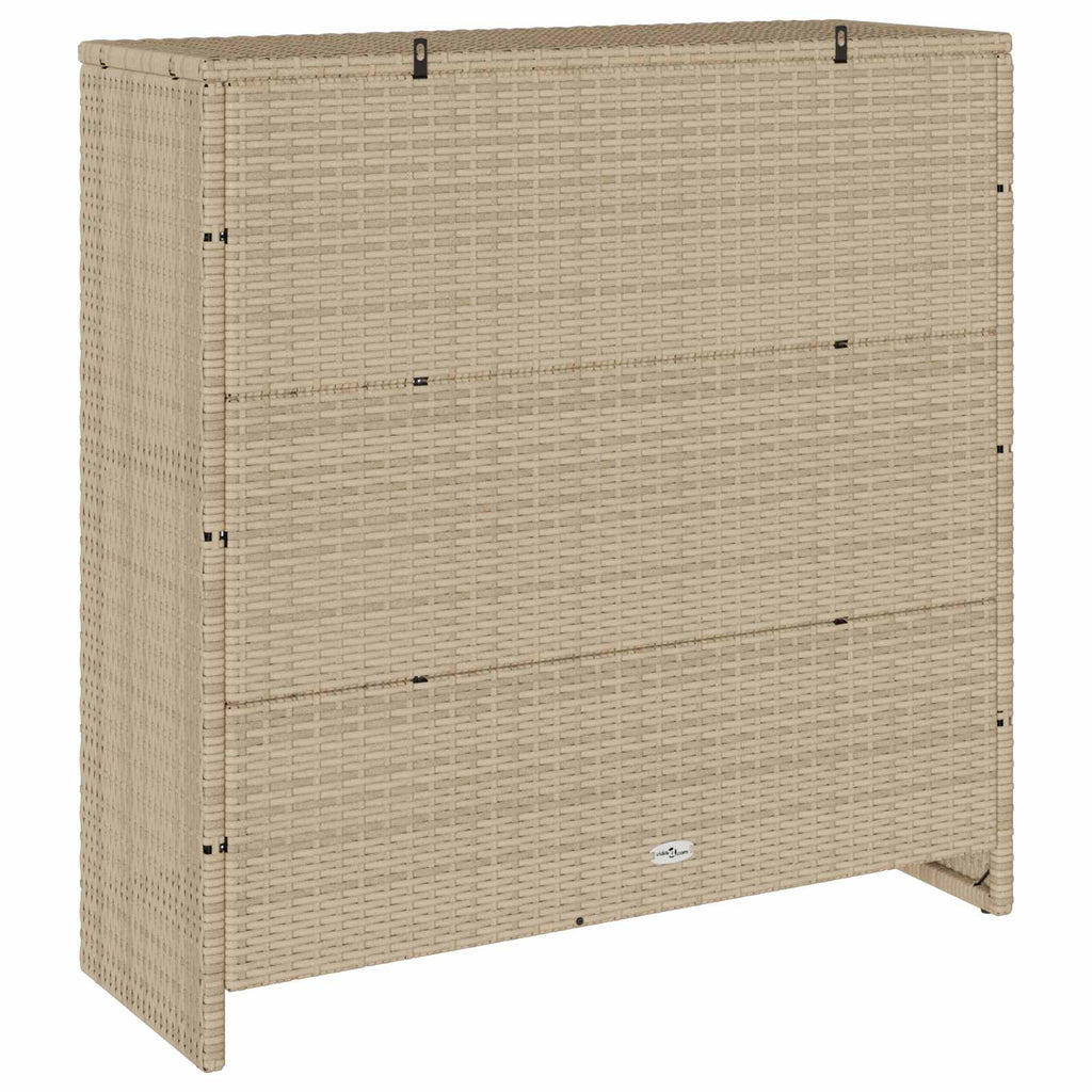 Aufbewahrungsschrank mit Regal Beige 100 x 36 x 102 cm Rattan