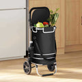 Einkaufswagen Schwarz 36,5 x 46,5 x 100,5 cm Oxford-stoff