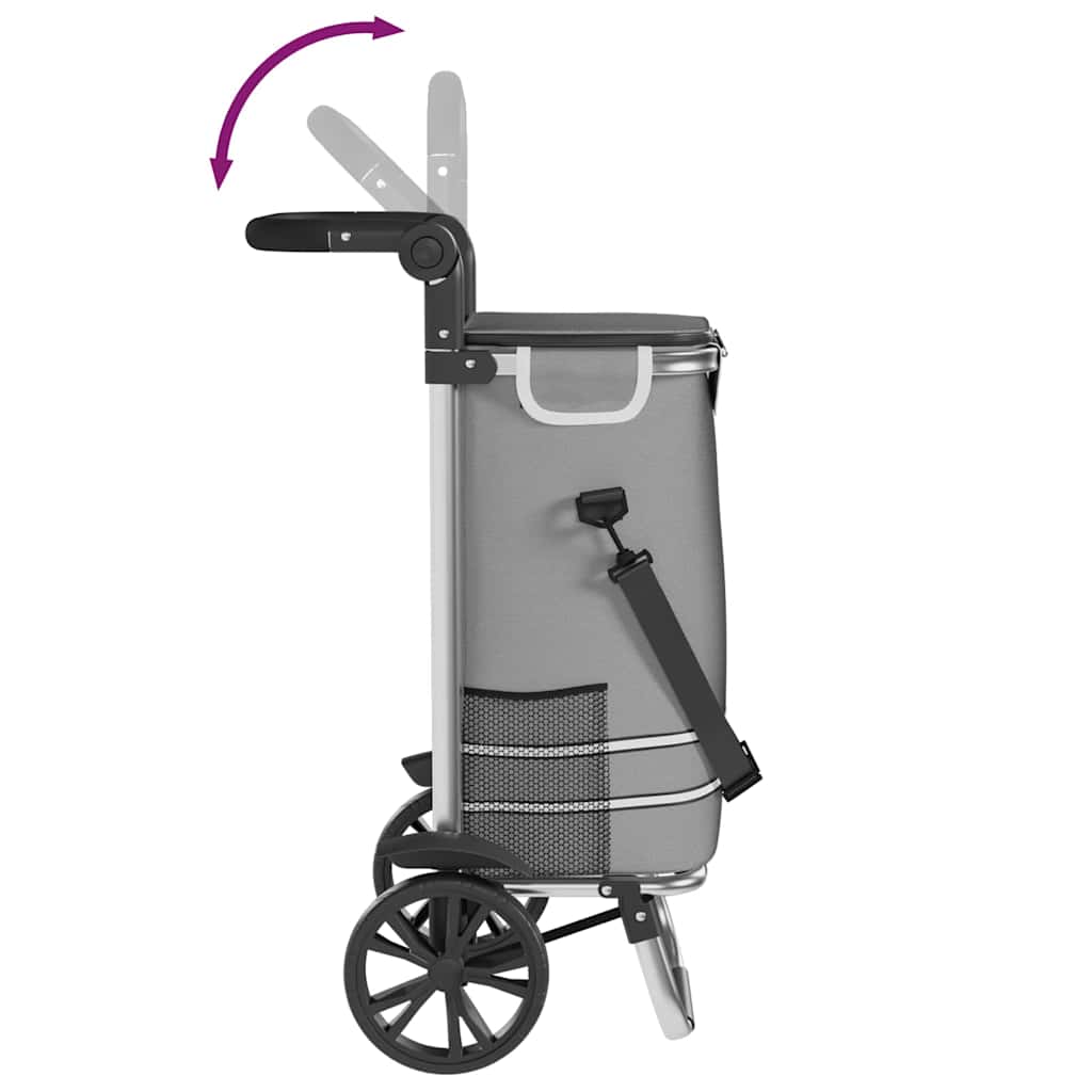 Einkaufswagen Grau 36,5 x 46,5 x 100,5 cm Oxford-stoff