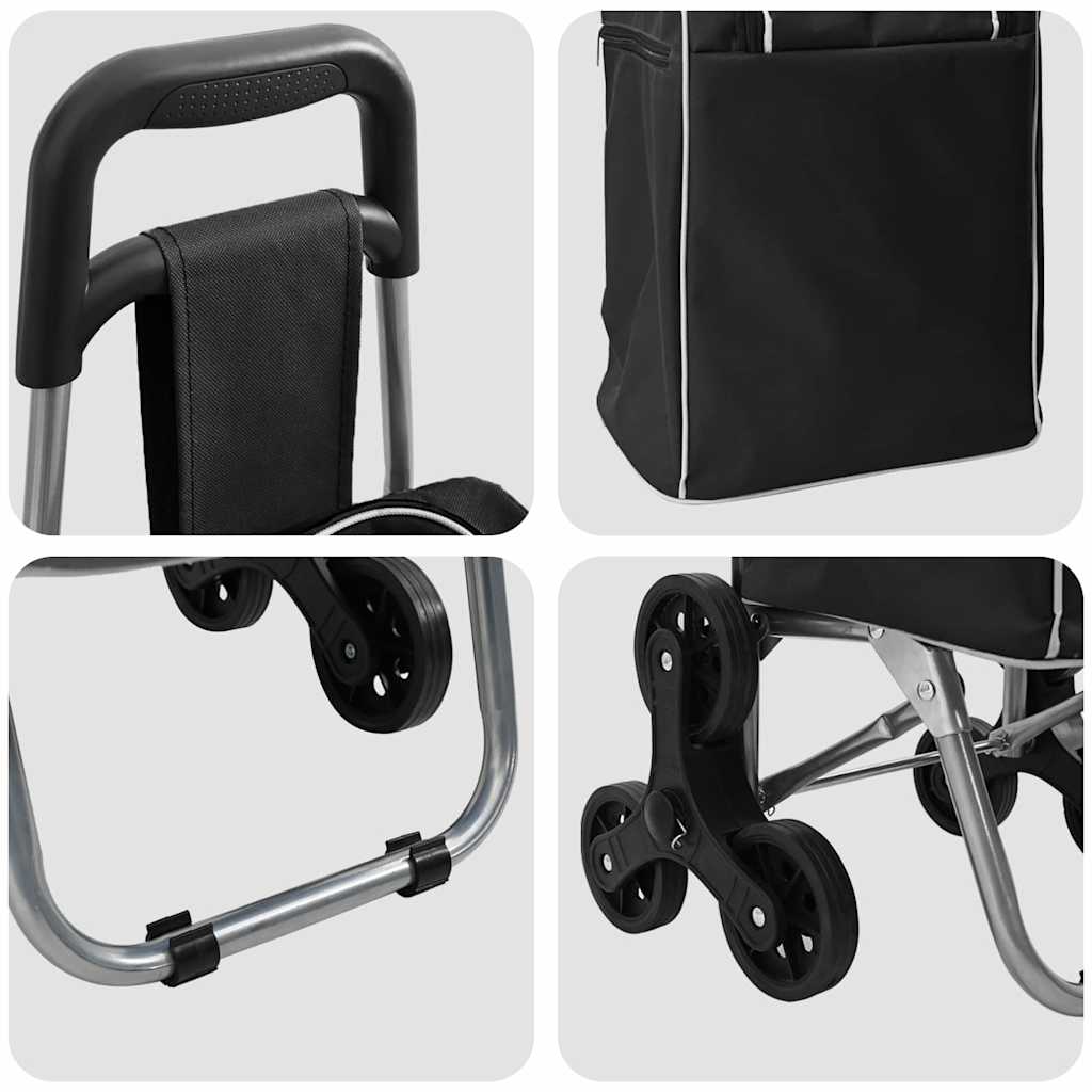 Einkaufswagen Schwarz 39,5 x 33 x 93 cm Oxford-stoff