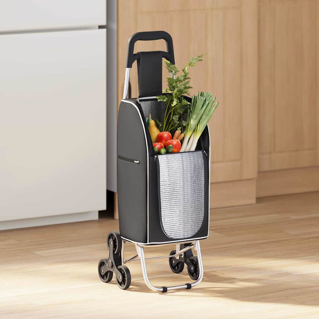Einkaufswagen Schwarz 39,5 x 33 x 93 cm Oxford-stoff