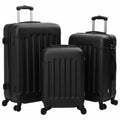 Koffer mit Schloss 3 pcs Schwarz 50 x 31 x 78 cm ABS Kunststoff