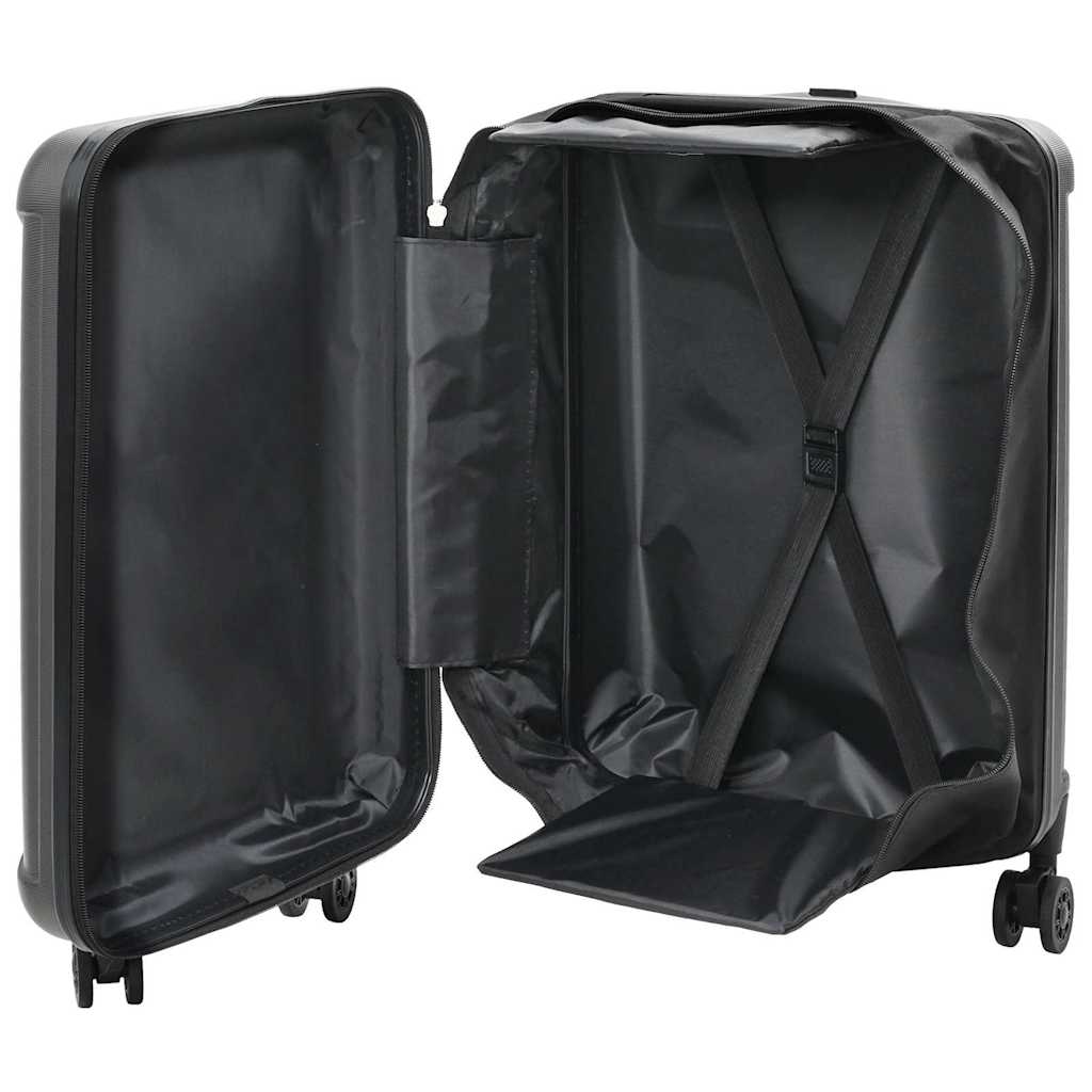 Koffer mit Schloss Dunkelgrau 34 x 23 x 55,5 cm ABS Kunststoff