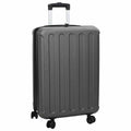 Koffer mit Schloss Dunkelgrau 43 x 27 x 66 cm ABS Kunststoff