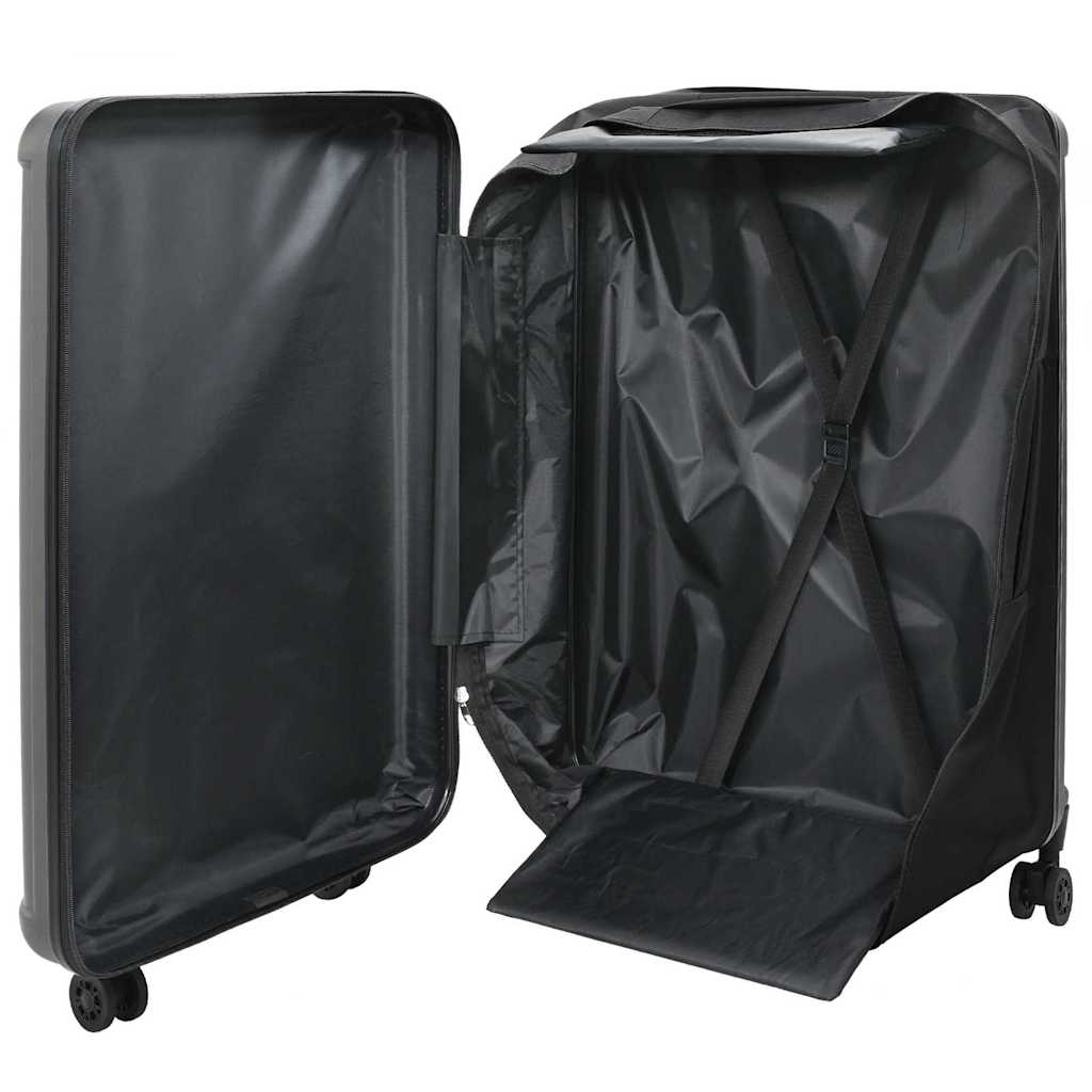 Koffer mit Schloss Dunkelgrau 50 x 30 x 76 cm ABS Kunststoff