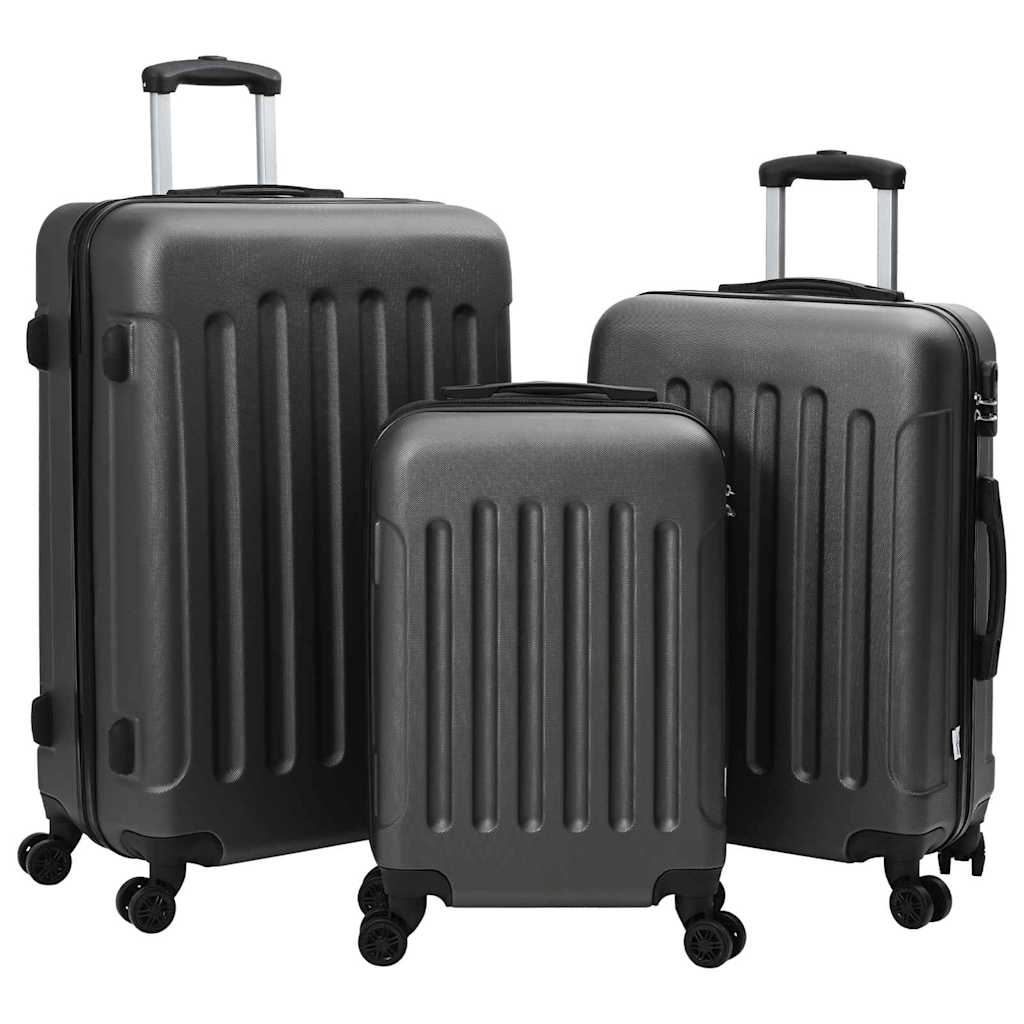 Koffer 3 pcs Dunkelgrau 50 x 31 x 78 cm ABS Kunststoff