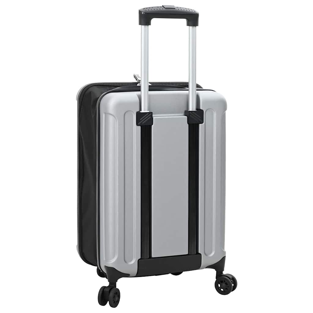 Koffer mit Schloss Silber 34 x 23 x 55,5 cm ABS Kunststoff