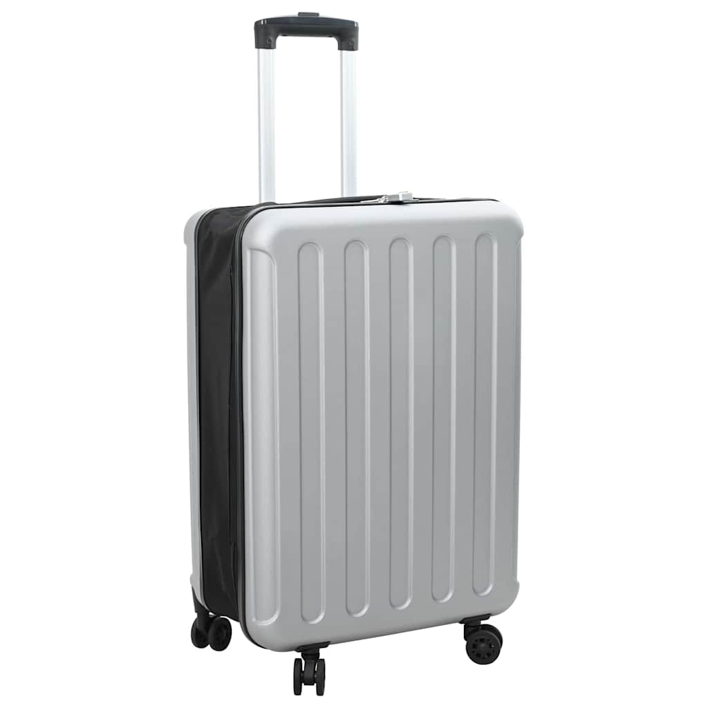 Koffer mit Schloss Silber 43 x 27 x 66 cm ABS Kunststoff