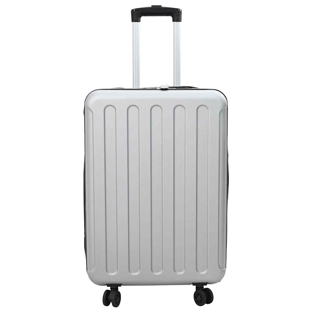Koffer mit Schloss Silber 43 x 27 x 66 cm ABS Kunststoff