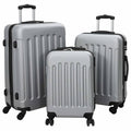 Koffer mit Schloss 3 pcs Silber 50 x 31 x 78 cm ABS Kunststoff