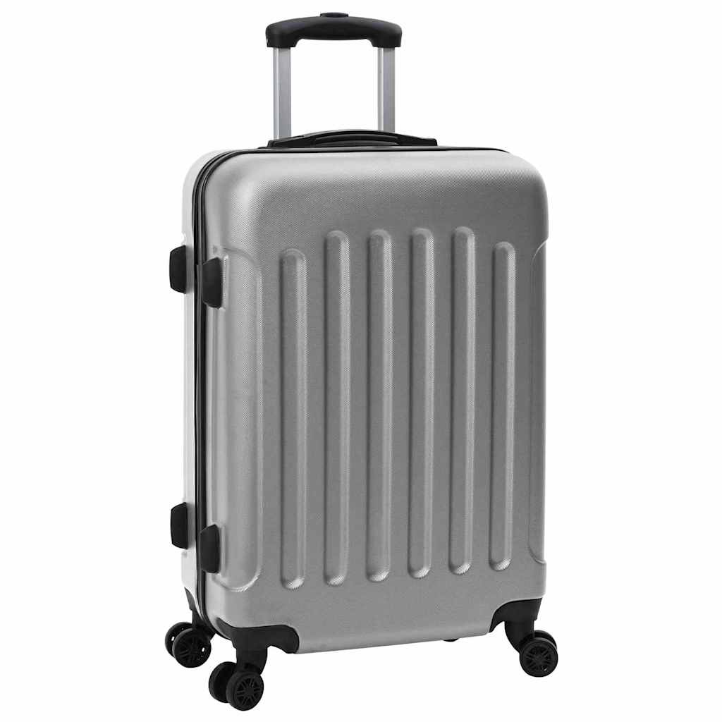 Koffer mit Schloss 3 pcs Silber 50 x 31 x 78 cm ABS Kunststoff