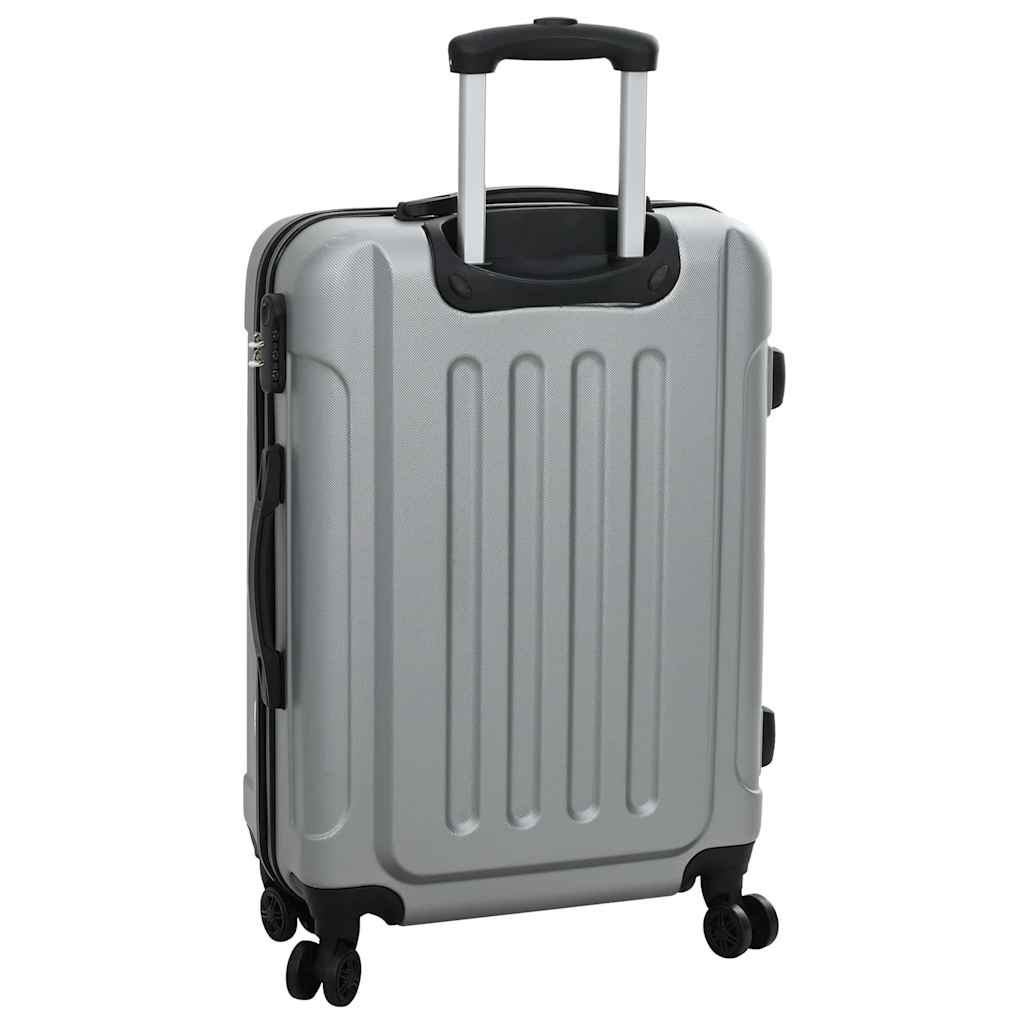 Koffer mit Schloss 3 pcs Silber 50 x 31 x 78 cm ABS Kunststoff