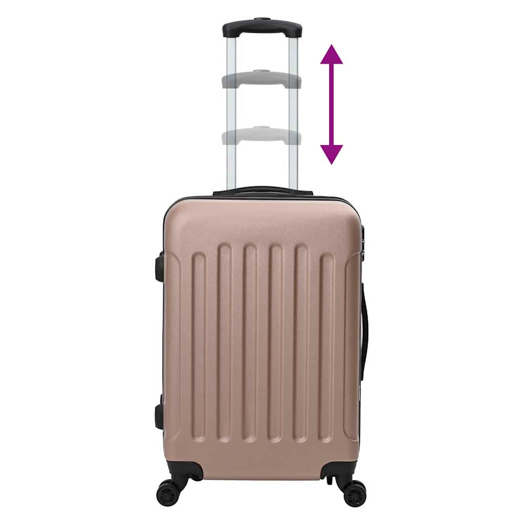 Koffer 3 pcs Roségold 50 x 31 x 78 cm ABS Kunststoff
