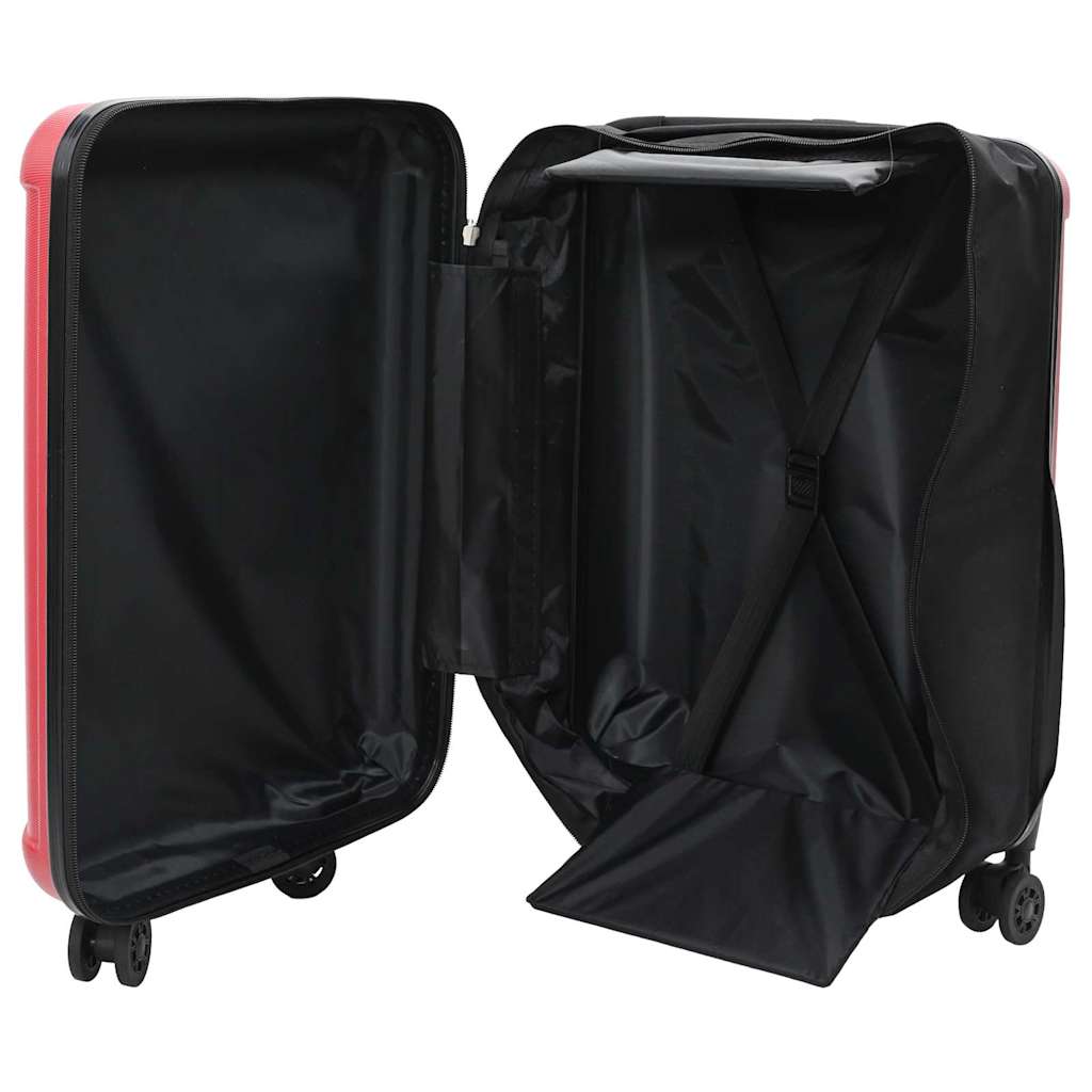 Koffer mit Schloss Rot 43 x 27 x 66 cm ABS Kunststoff