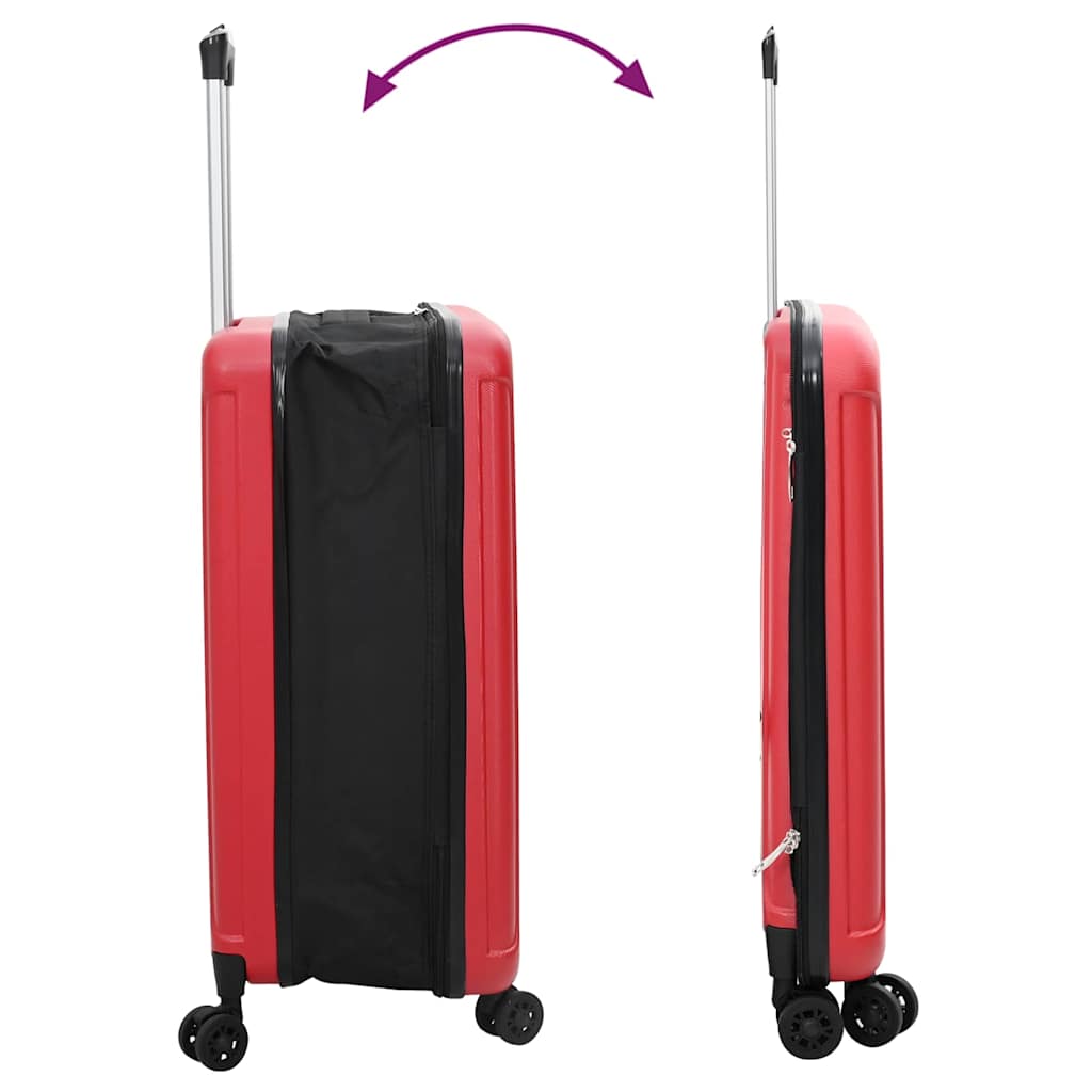 Koffer mit Schloss Rot 43 x 27 x 66 cm ABS Kunststoff