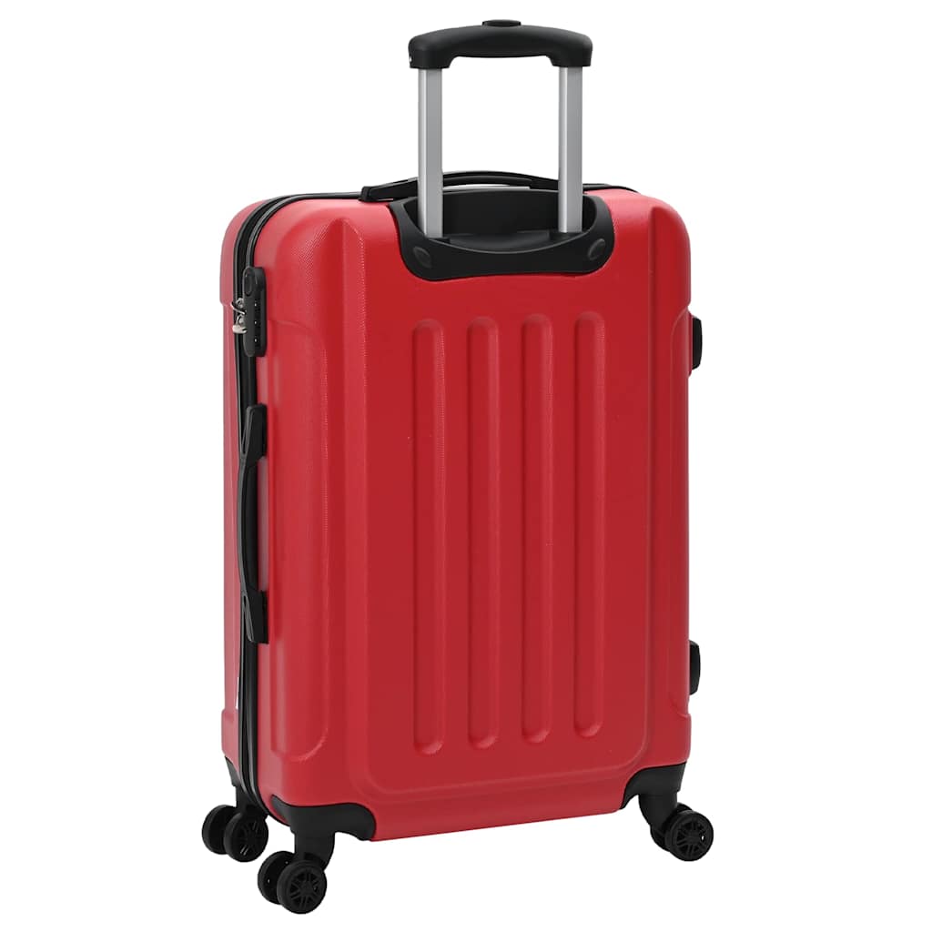 Koffer mit Schloss 3 pcs Rot 50 x 31 x 78 cm ABS Kunststoff