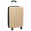Koffer mit Schloss Champagner 43 x 27 x 66 cm ABS Kunststoff