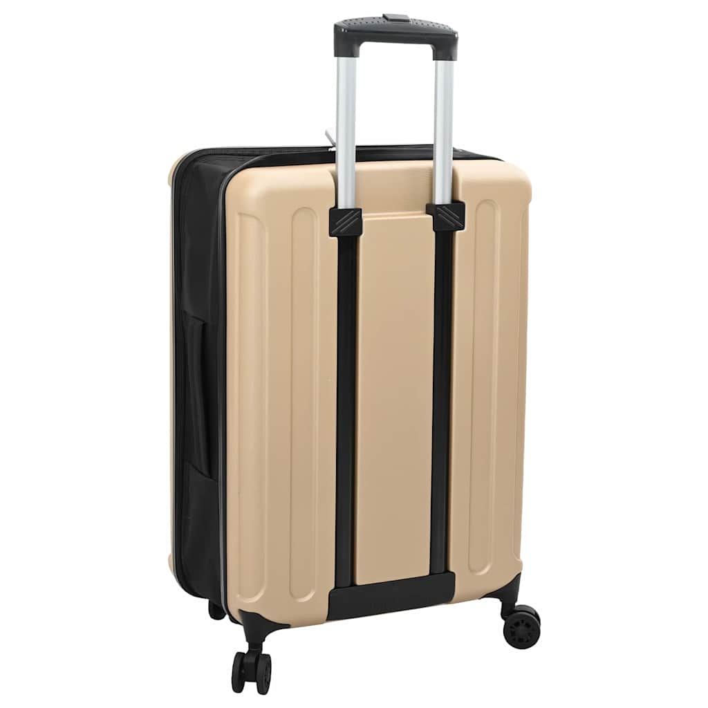 Koffer mit Schloss Champagner 43 x 27 x 66 cm ABS Kunststoff