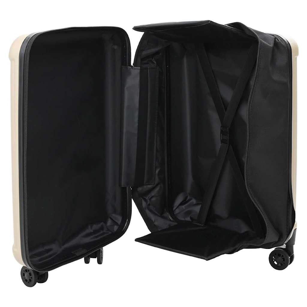 Koffer mit Schloss Champagner 50 x 30 x 76 cm ABS Kunststoff