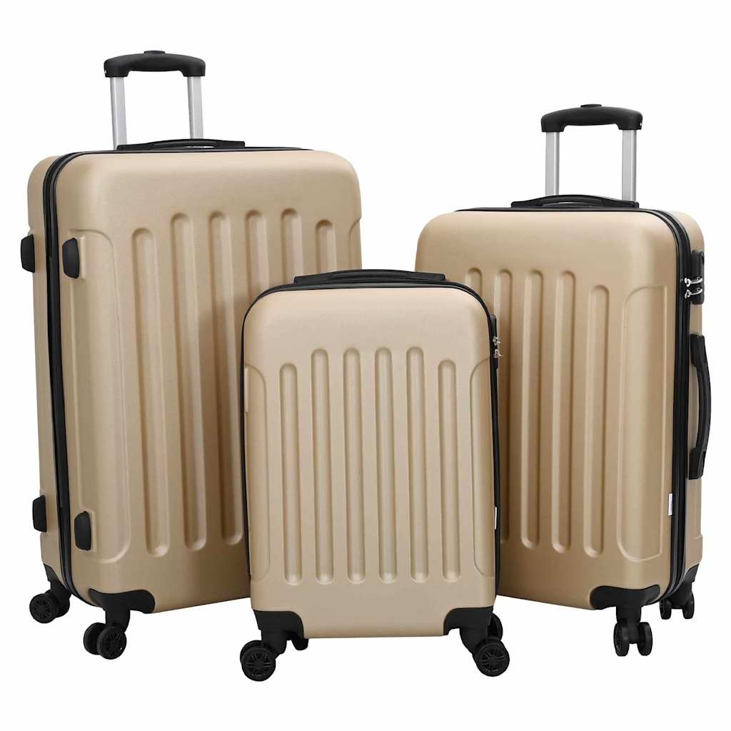 Koffer 3 pcs Champagner 50 x 31 x 78 cm ABS Kunststoff
