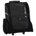 Trolley für Haustiere 3-in-1 Schwarz 48x32x(57-106) cm cm Oxford-Gewebe