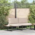 Garten-Sofa mit Kissen Taupe 200,5 x 70 x 85,5 cm Stahl