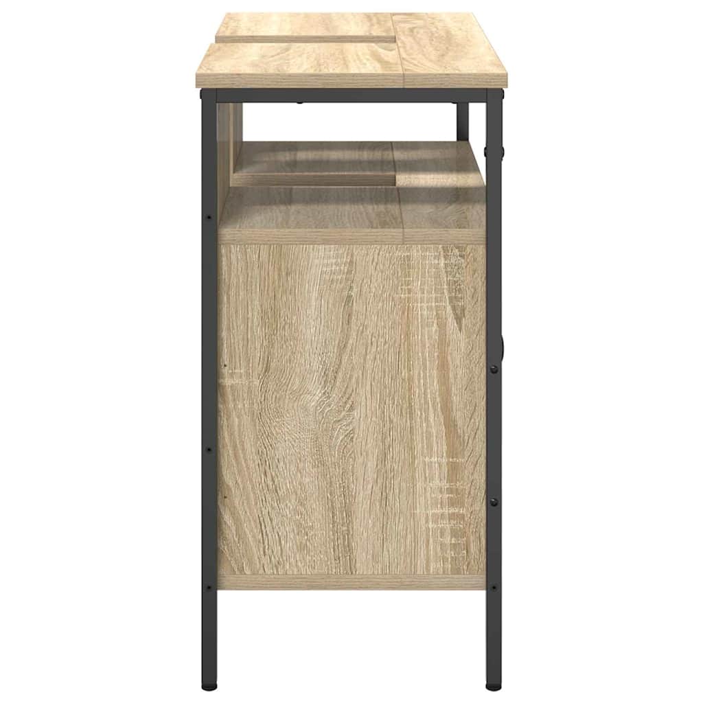 Badezimmerschrank mit Tür Beige 60 x 30 x 60 cm Holzwerkstoff