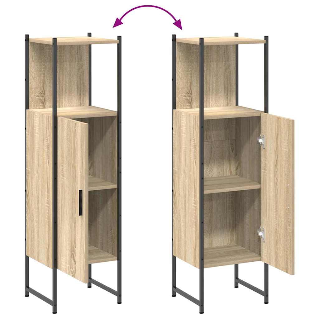 Badezimmerschrank Beige 33 x 33 x 120,5 cm Holzwerkstoff