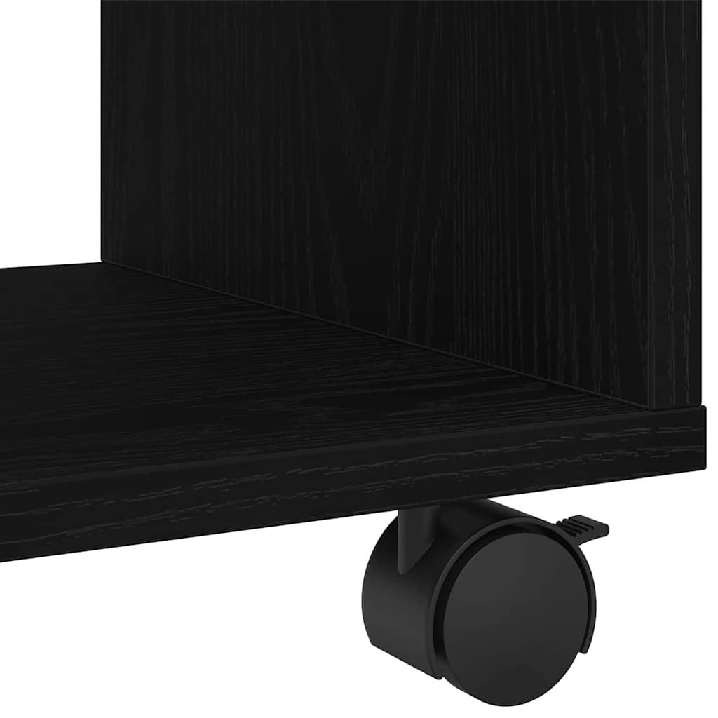 Beistelltisch mit Regal Schwarz Eichen-Optik 72 x 33 x 42,5 cm