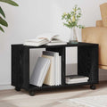 Beistelltisch mit Regal Schwarz Eichen-Optik 72 x 33 x 42,5 cm