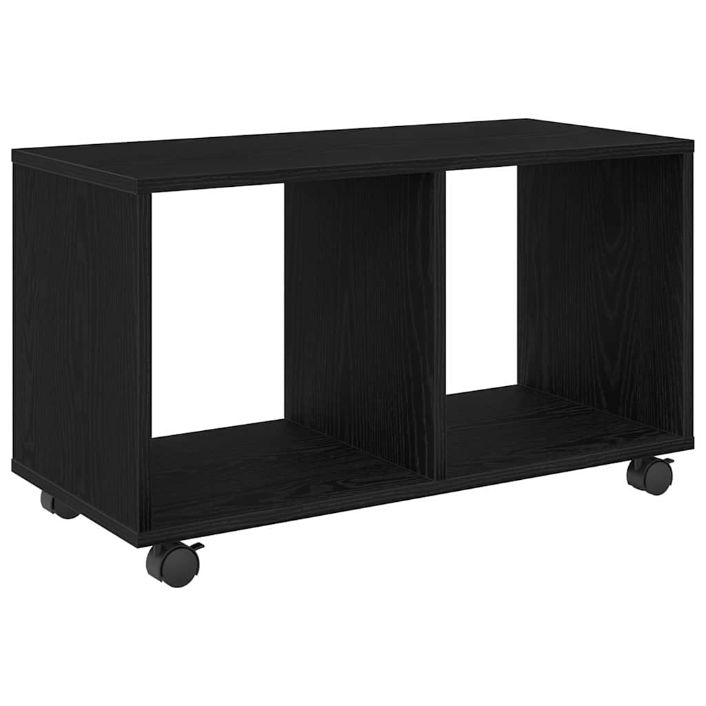 Beistelltisch mit Regal Schwarz Eichen-Optik 72 x 33 x 42,5 cm