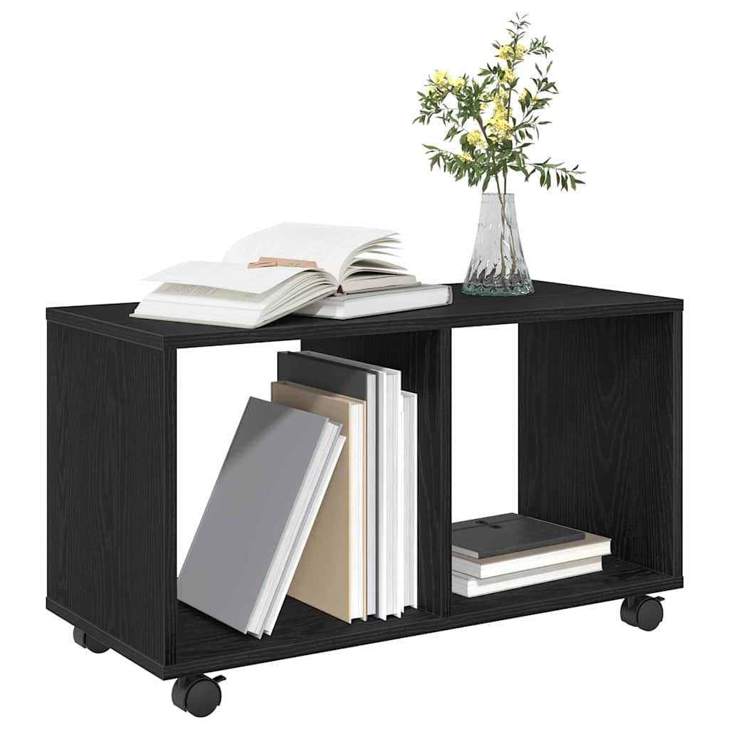 Beistelltisch mit Regal Schwarz Eichen-Optik 72 x 33 x 42,5 cm