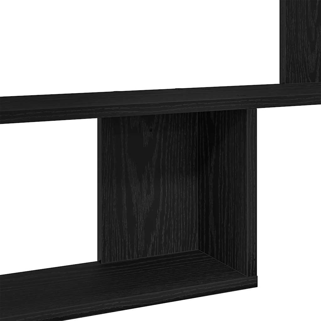 Wandregal Schwarz Eichen-Optik 100x15x70 cm Holzwerkstoff