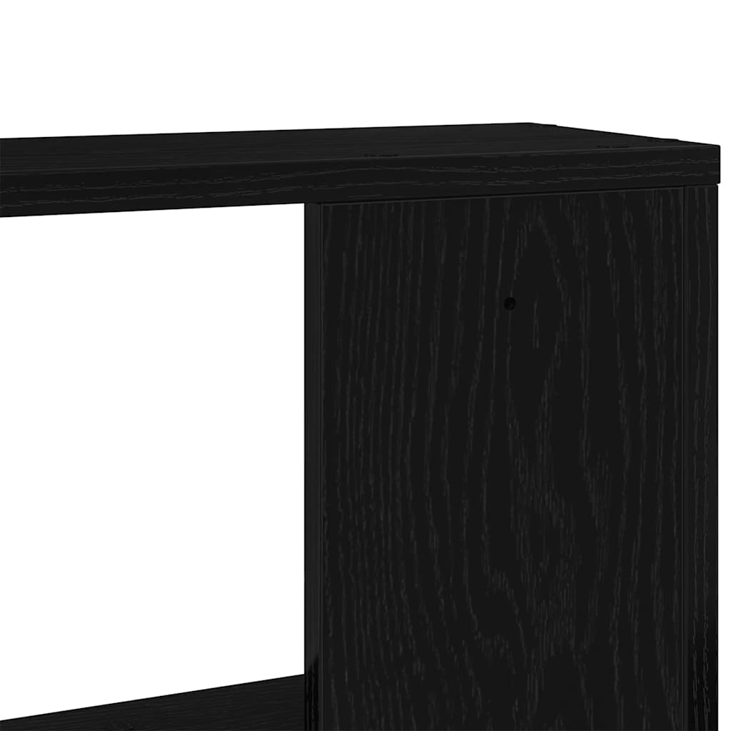 Wandregal Schwarz Eichen-Optik 100x15x70 cm Holzwerkstoff